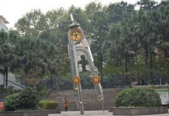 廣場圓規(guī)雕塑廠家 創(chuàng)意小品 現(xiàn)代不銹鋼圓規(guī)雕塑廠