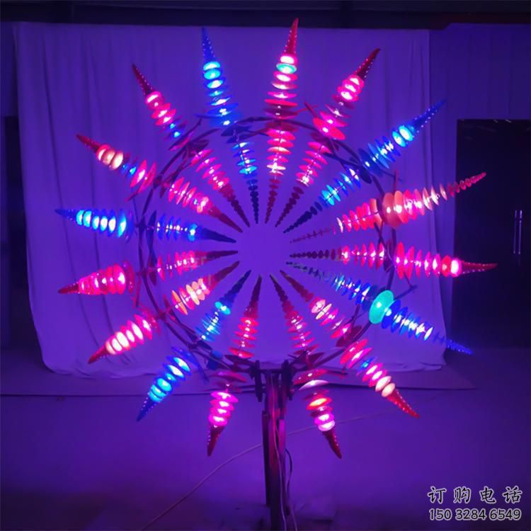 戶外風(fēng)動雕塑廠家 噴漆小品 燈光不銹鋼風(fēng)動雕塑廠