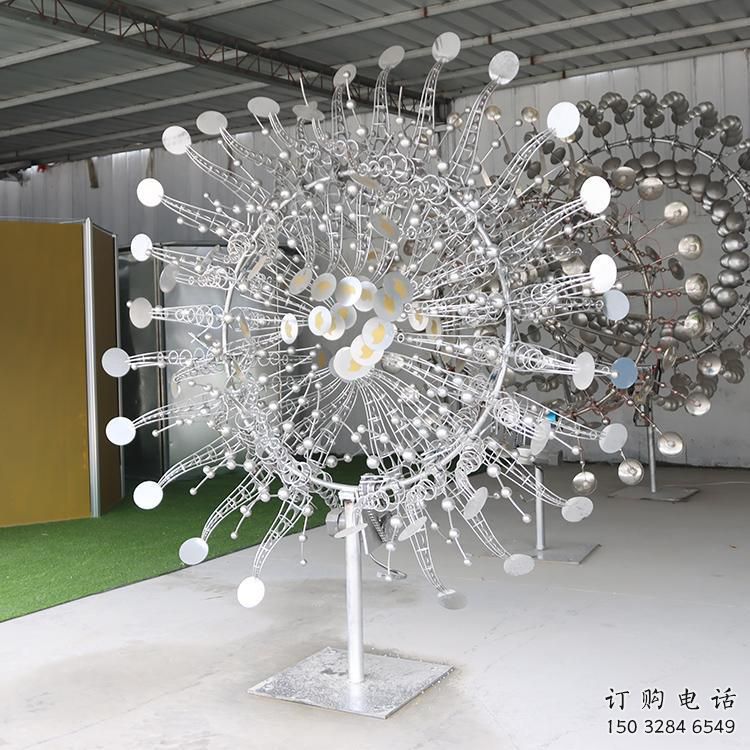 公園風動雕塑廠家 戶外擺件 抽象不銹鋼風動雕塑廠