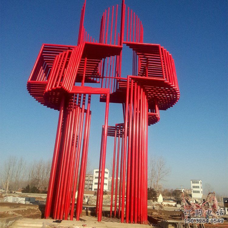 戶外市政雕塑廠家 噴漆小品 鋼管不銹鋼市政雕塑廠