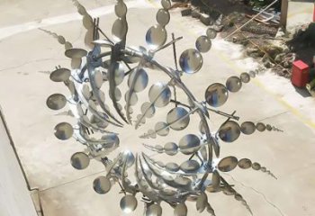 步行街風(fēng)動雕塑廠家 游樂場小品 戶外不銹鋼風(fēng)動雕塑制作