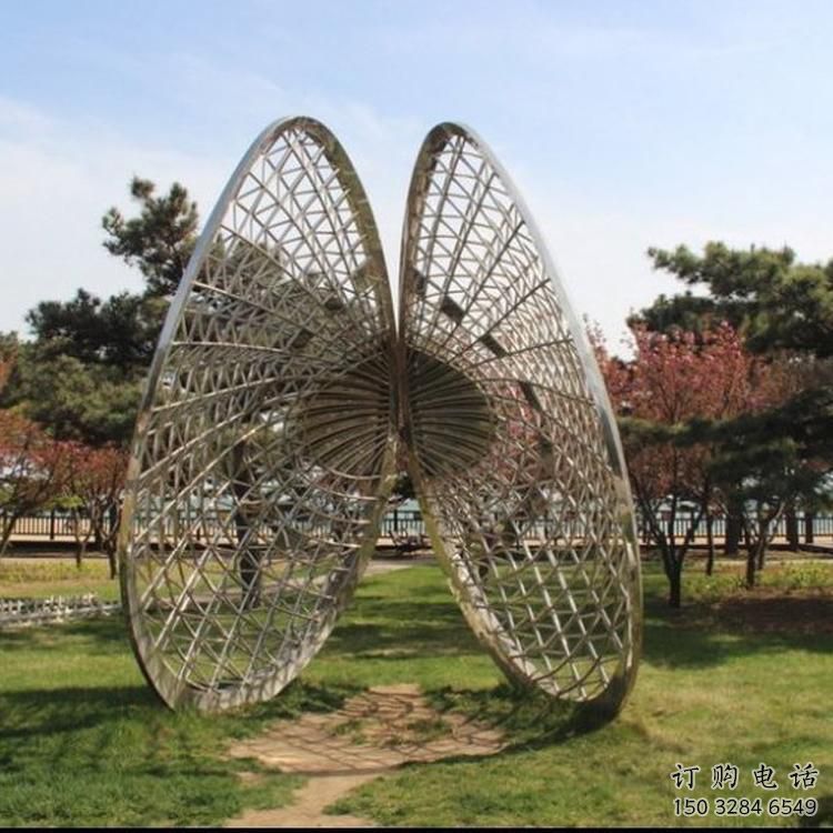 鏤空貝殼雕塑廠家 園林小品 住宅小區(qū)不銹鋼貝殼雕塑廠