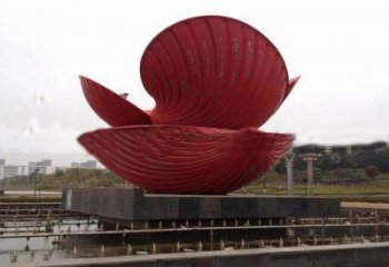 噴漆貝殼雕塑廠家 中式小品 現代不銹鋼貝殼雕塑廠