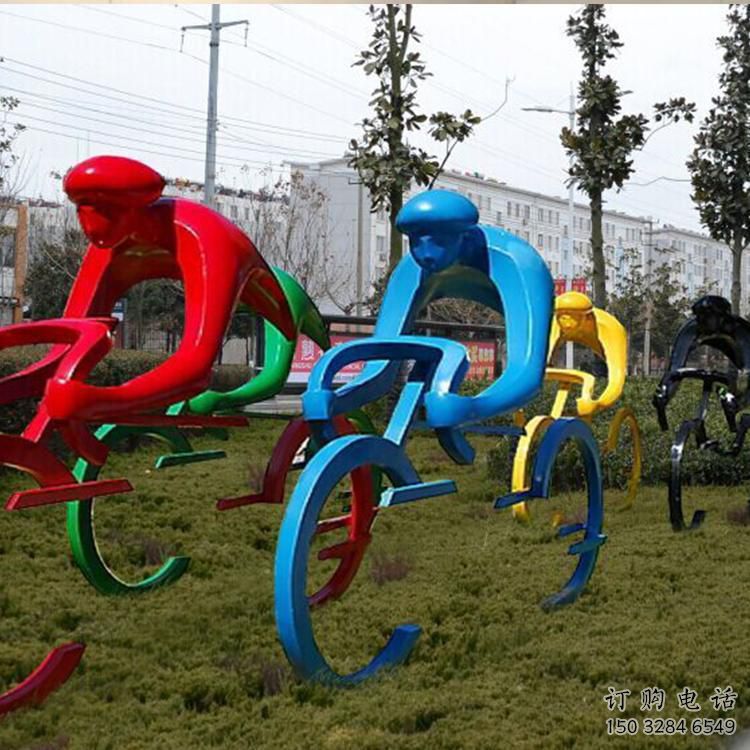 噴漆賽車雕塑廠家 中式小品 草地不銹鋼賽車雕塑廠