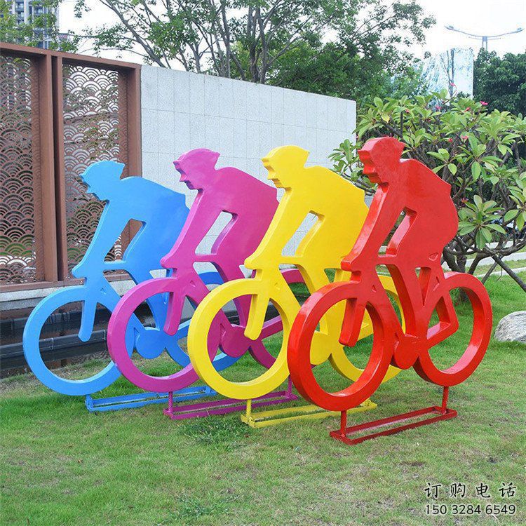 剪影賽車雕塑廠家 園林小品 烤漆不銹鋼賽車雕塑廠