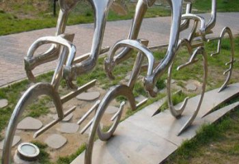 公園賽車雕塑廠家 戶外擺件 鏡面不銹鋼賽車雕塑加工