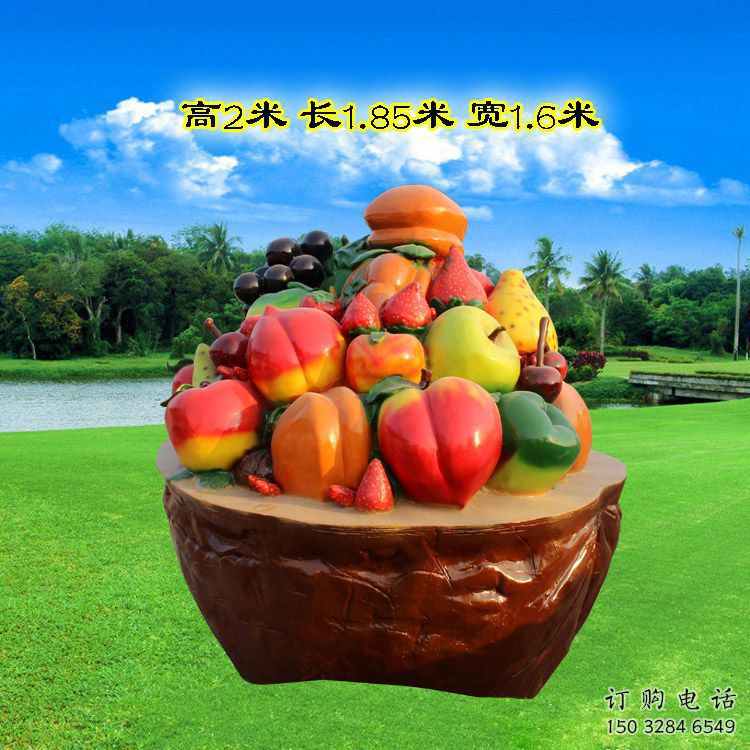 公園菜籃子雕塑廠家 戶外擺件 現代不銹鋼菜籃子雕塑報價