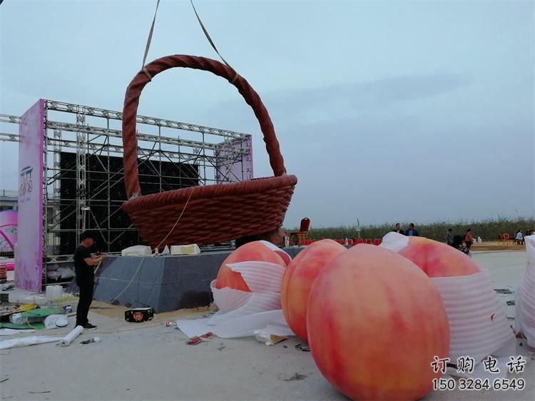 庭院菜籃子雕塑廠家 現代小品 大型不銹鋼菜籃子雕塑報價