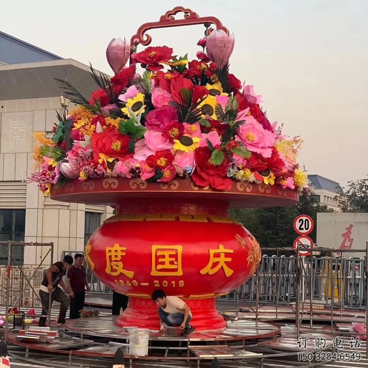 彩繪花籃雕塑廠家 創(chuàng)意擺件 街頭不銹鋼花籃雕塑報(bào)價(jià)