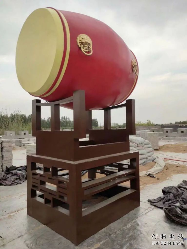 創(chuàng)意大鼓雕塑廠家 現(xiàn)代小品 公園不銹鋼大鼓雕塑廠