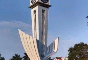 商業街鐘表雕塑廠家 廣場擺件 現代不銹鋼鐘表雕塑制作