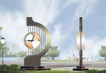 公園鐘表雕塑廠家 戶外擺件 歐式不銹鋼鐘表雕塑制作