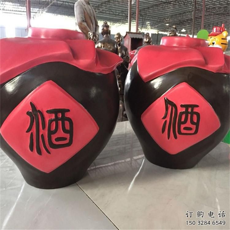 大型酒壇雕塑廠家 抽象小品 戶外不銹鋼酒壇雕塑定做