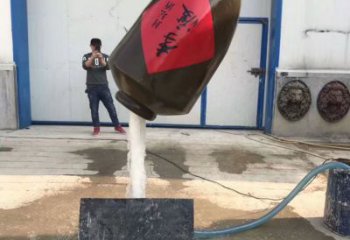 廣場酒壇雕塑廠家 公園小品 現代不銹鋼酒壇雕塑廠