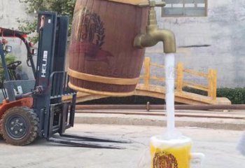 戶外酒壇雕塑廠家 噴水小品 創意不銹鋼酒壇雕塑生產