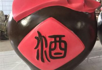 抽象酒壇雕塑廠家 公園小品 大型不銹鋼酒壇雕塑加工廠