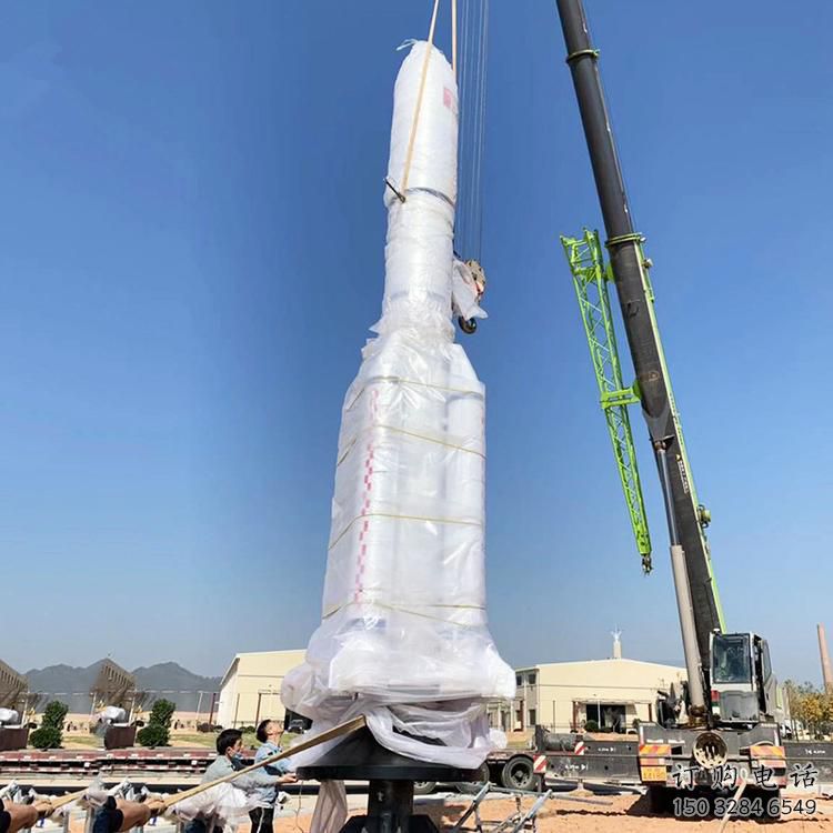 仿古火箭雕塑廠家 現代小品 房地產不銹鋼火箭雕塑制作