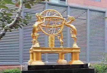廣場渾天儀雕塑廠家 現代小品 大型不銹鋼渾天儀雕塑制作
