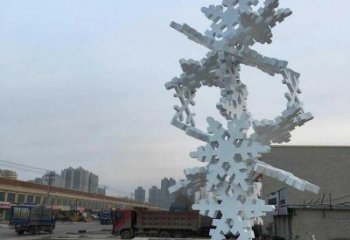 別墅區雪花雕塑廠家 大型別墅區擺件 剪影不銹鋼雪花雕塑廠