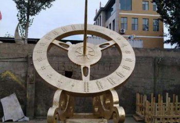 廣場日晷雕塑廠家 現代戶外小品 大型不銹鋼日晷雕塑制作