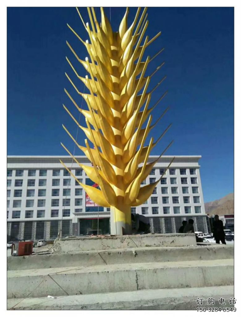 中式麥穗雕塑廠家 創意小品 現代大型不銹鋼麥穗雕塑廠