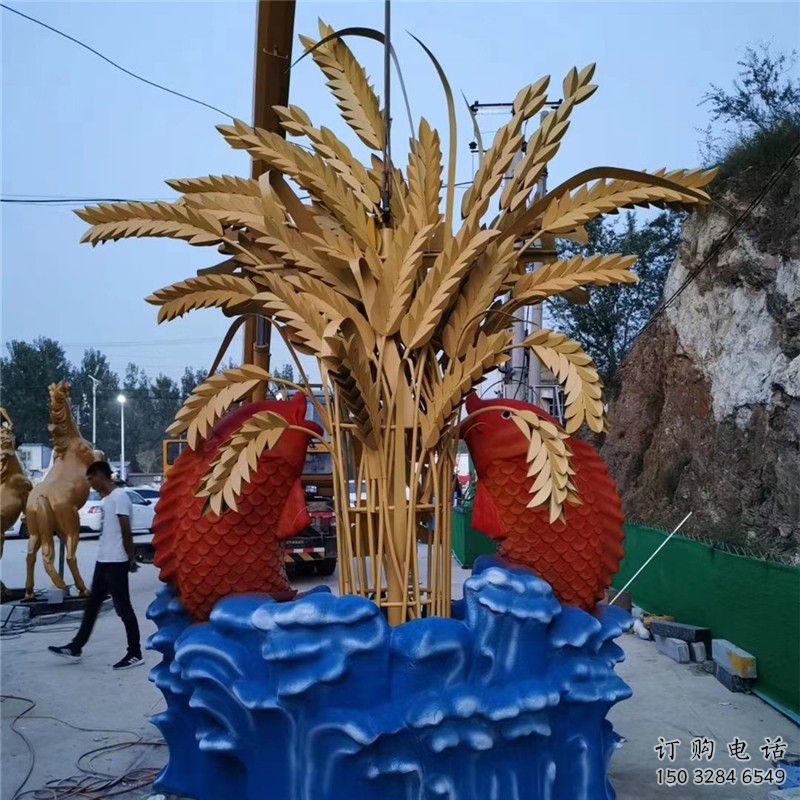 幾何麥穗雕塑廠 現代小品 異形不銹鋼麥穗雕塑廠