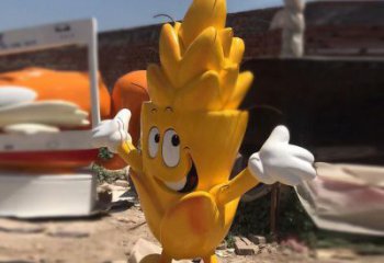 卡通麥穗雕塑廠家 歐式步行街擺件 彩繪不銹鋼麥穗雕塑廠