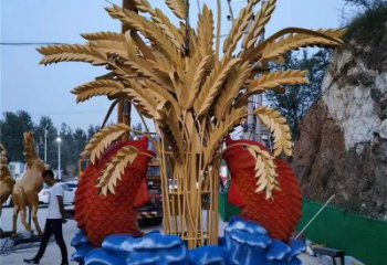 幾何麥穗雕塑廠 現代小品 異形不銹鋼麥穗雕塑廠