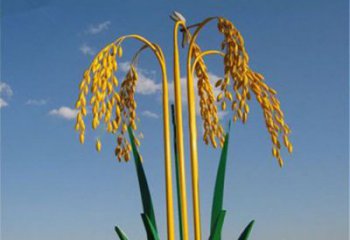 中式麥子雕塑廠家 現代小品 游樂場不銹鋼麥子雕塑廠