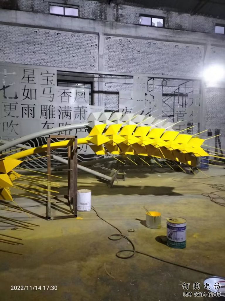 歐式青稞雕塑廠家 抽象擺件 烤漆不銹鋼青稞雕塑加工廠