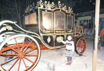 異形馬車雕塑廠家 現(xiàn)代小品 大型不銹鋼馬車雕塑廠