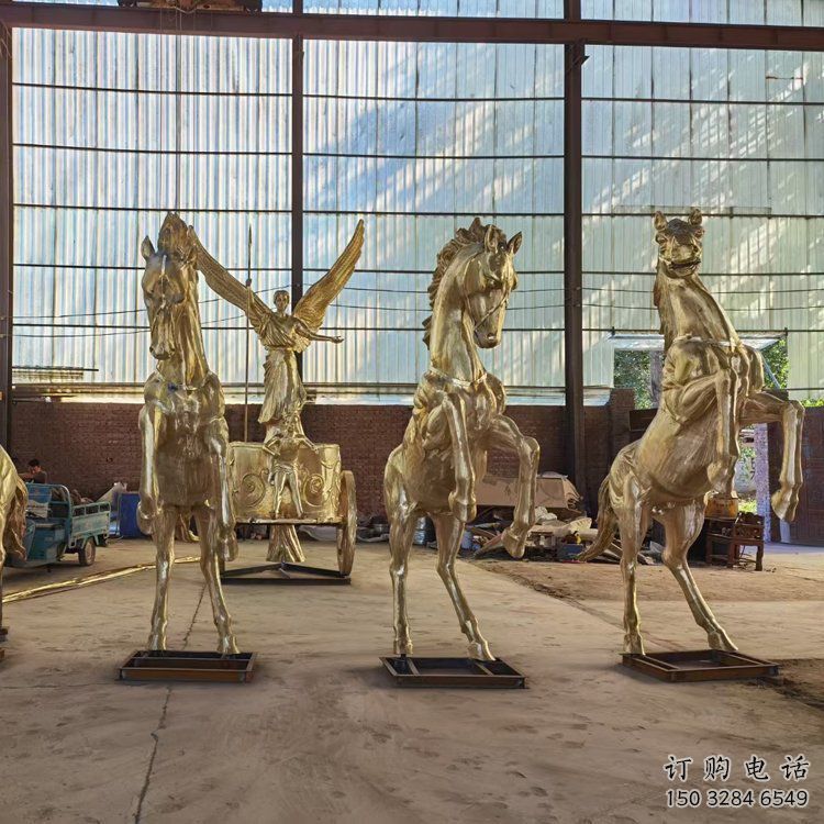 街道馬車雕塑廠家 現(xiàn)代擺件 大型不銹鋼馬車雕塑制作廠