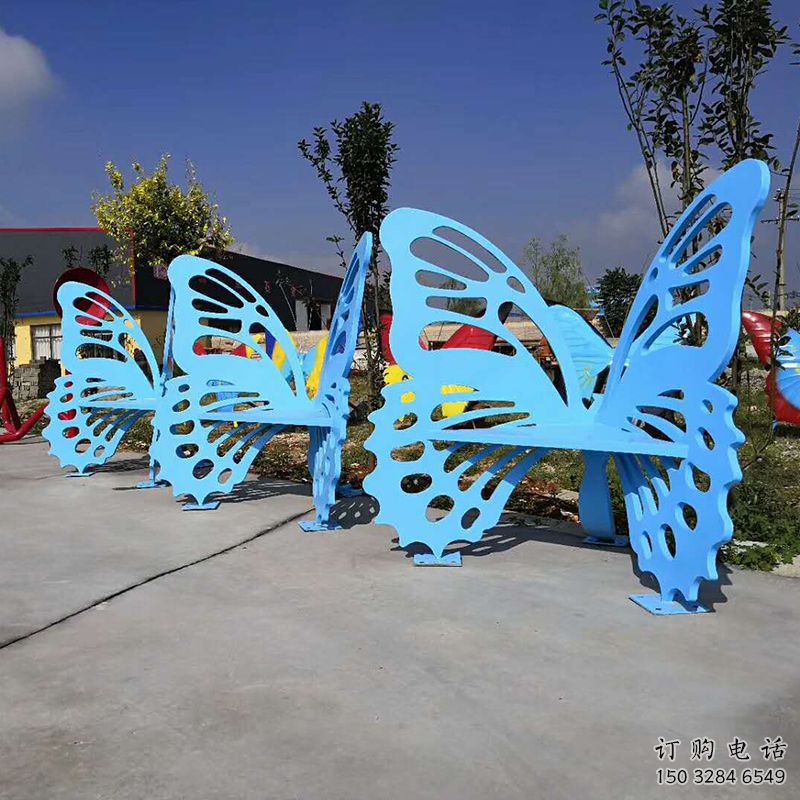 異形凳子雕塑廠家 現代小品 烤漆不銹鋼凳子雕塑廠