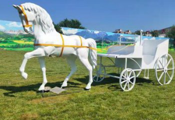 廣場馬車雕塑廠家 現代小品 創意不銹鋼馬車雕塑廠