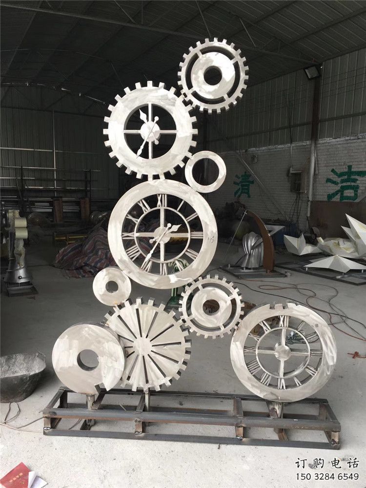 廣場齒輪雕塑廠家 現代公園小品 大型不銹鋼齒輪雕塑廠