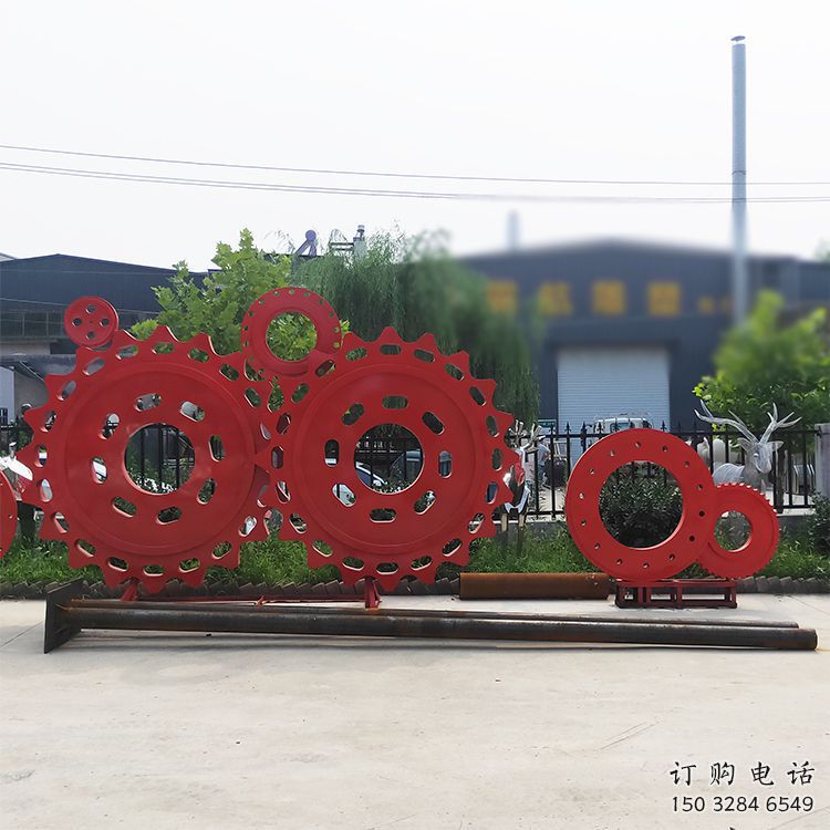 烤漆齒輪雕塑廠家 現(xiàn)代創(chuàng)意小品 大型不銹鋼齒輪雕塑制作
