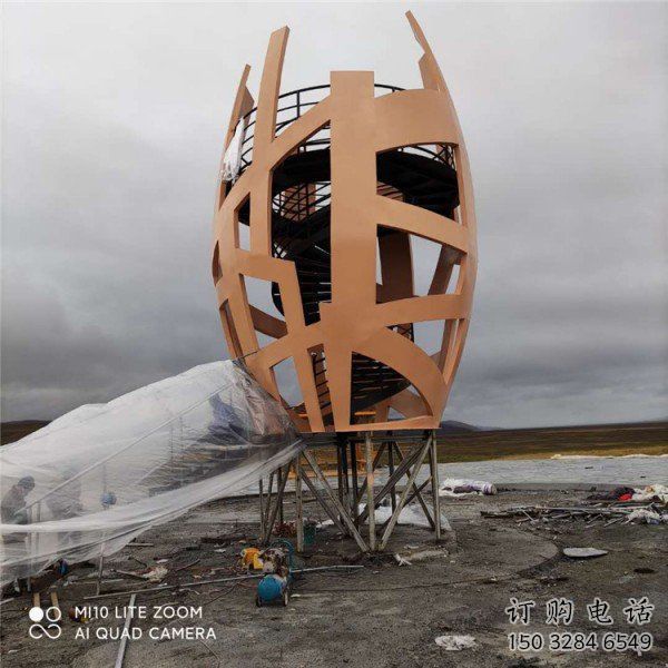 抽象籠子雕塑廠家 現(xiàn)代小品 戶外不銹鋼籠子雕塑制作