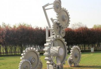 創意齒輪雕塑廠家 廣場街頭小品 公園不銹鋼齒輪雕塑廠