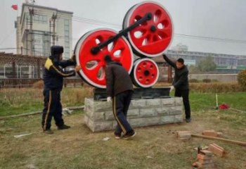 大型商場(chǎng)齒輪雕塑廠家 仿真擺件 烤漆不銹鋼齒輪雕塑廠