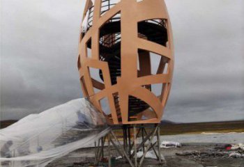 抽象籠子雕塑廠家 現代小品 戶外不銹鋼籠子雕塑制作