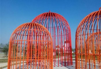 公園籠子雕塑廠家 戶外擺件 歐式不銹鋼籠子雕塑制作