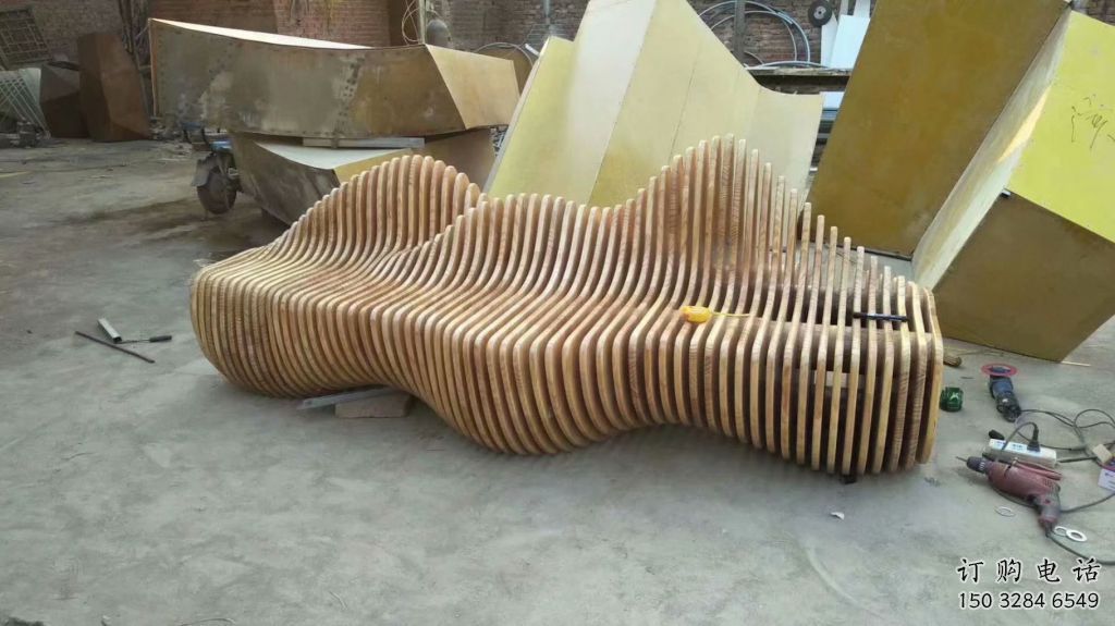 鏤空坐椅雕塑廠家 園林小品 住宅小區不銹鋼坐椅雕塑廠