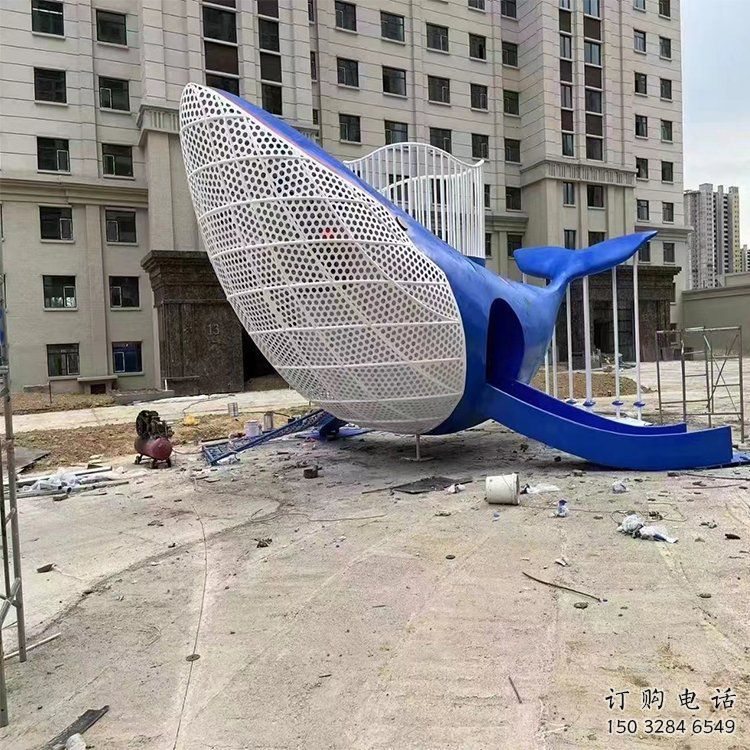 戶外滑梯雕塑廠家 噴漆小品 創(chuàng)意不銹鋼滑梯雕塑廠