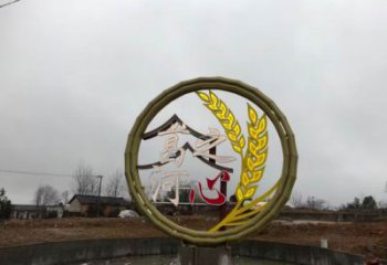 彩繪禾苗雕塑廠家 公園廣場擺件 街頭不銹鋼禾苗雕塑廠