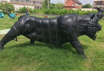 創(chuàng)意輪胎雕塑廠家 戶外創(chuàng)意小品 公園輪胎雕塑廠