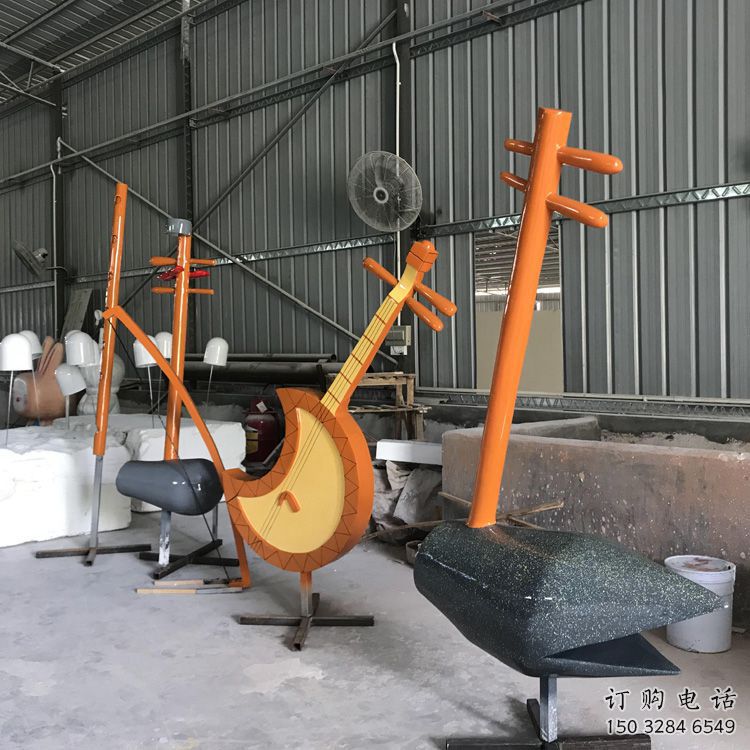 戶外二胡雕塑廠家 噴漆小品 現代二胡雕塑廠