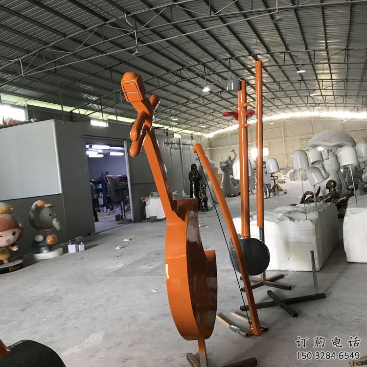 街頭二胡雕塑廠家 大型別墅區(qū)擺件 創(chuàng)意二胡雕塑廠