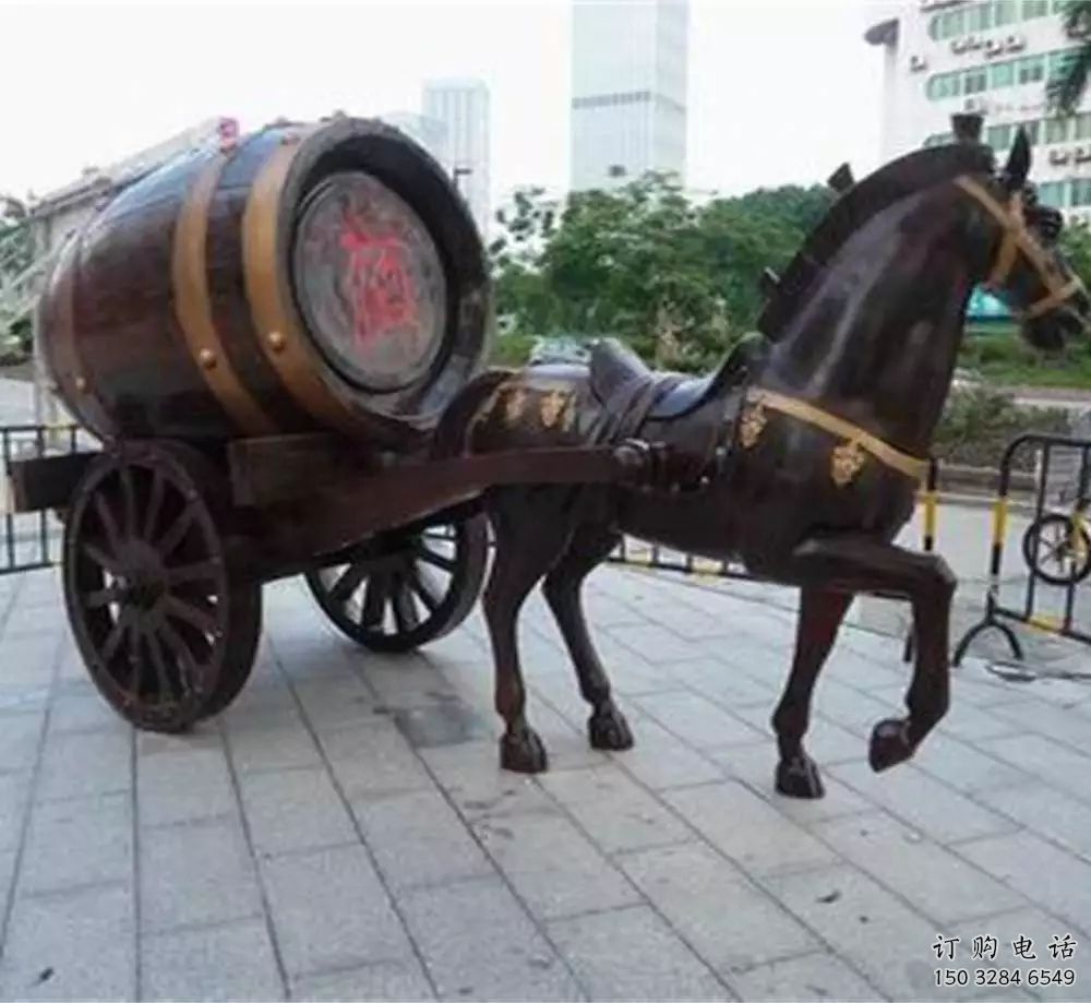 仿古酒桶雕塑廠家 公園小品 房地產酒桶雕塑廠