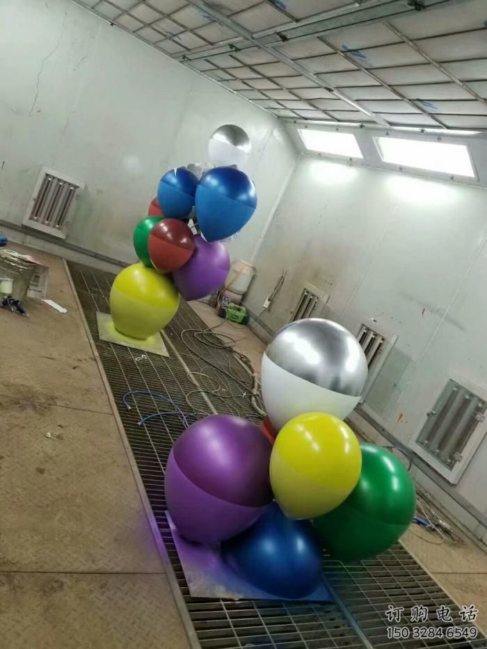 噴漆氣球雕塑廠家 中式村口小品 現代氣球雕塑廠