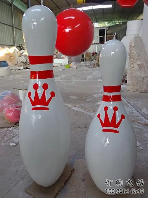 異形保齡球雕塑廠家 現(xiàn)代小品 仿真保齡球雕塑廠